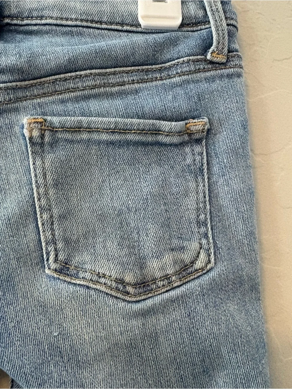 Old navy ballerina light wash distressed heart denim skinny jeans size 6